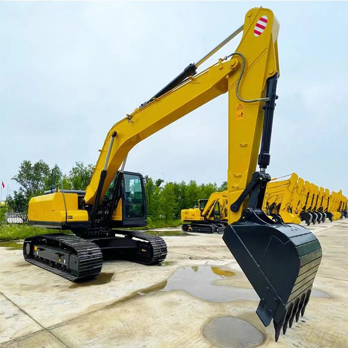 Type grote graafmachine op rupsen