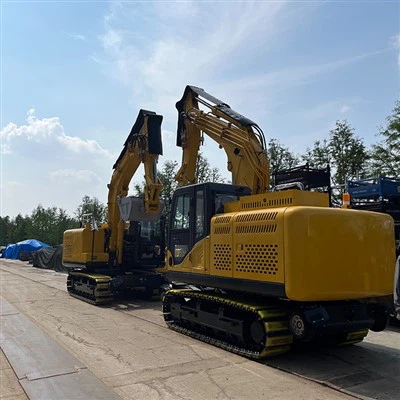 Gloednieuwe graafmachine